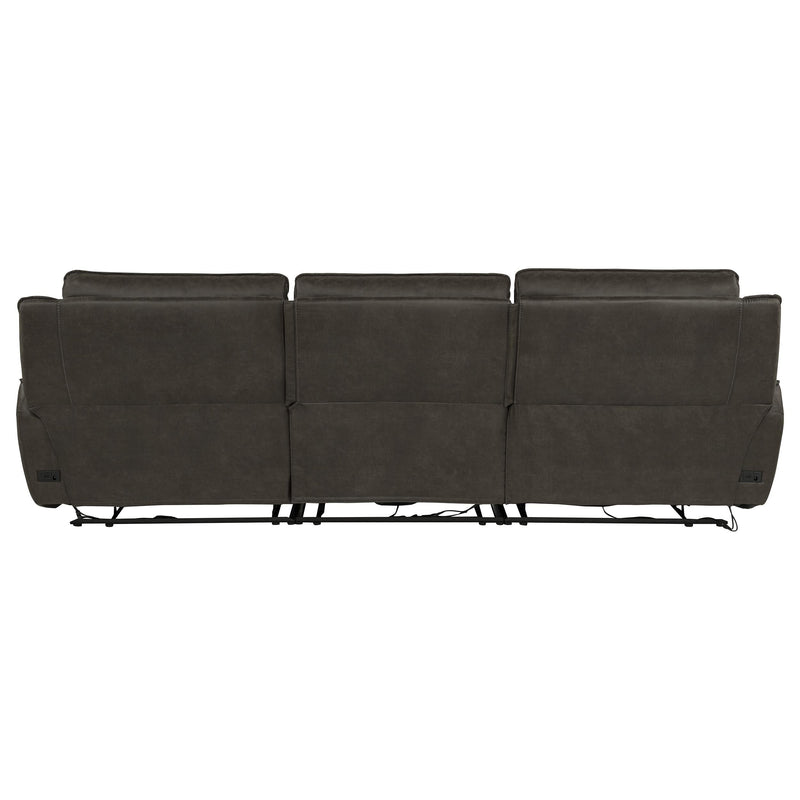 Marcell 3-Piece Transitional Power Reclining Sofa with USB Charging Grey - 609697P