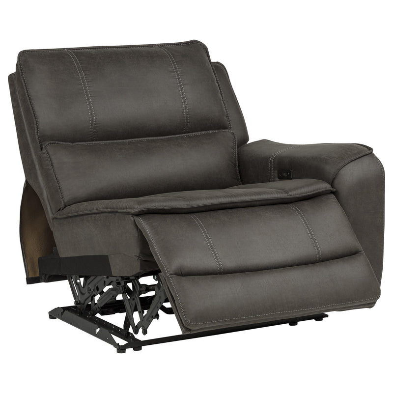 Marcell 3-Piece Transitional Power Reclining Sofa with USB Charging Grey - 609697P