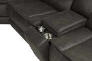 Marcell 5-Piece 3-Seat Power Home Theater Seating with Dual Consoles Grey - 609697PT
