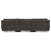Marcell 5-Piece 3-Seat Power Home Theater Seating with Dual Consoles Grey - 609697PT