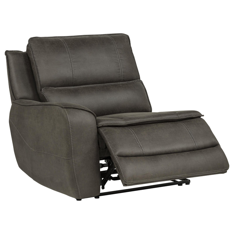 Marcell 7-Piece L-Shaped Power Reclining Sectional with Dual Consoles Grey - 609690P-SETA