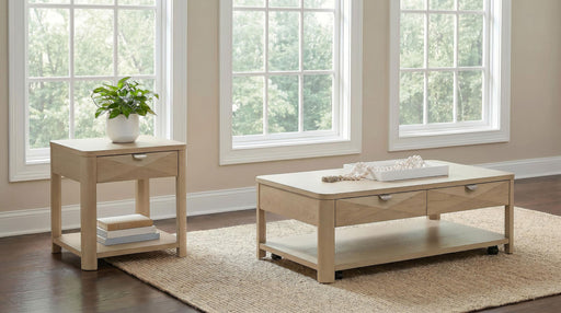 Marcelo 2-piece Coffee Table Set with Storage Light Elm - 736058-S2