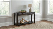 Marcelo Sofa Console Table with 2 Drawers and Shelf Coffee - 736069