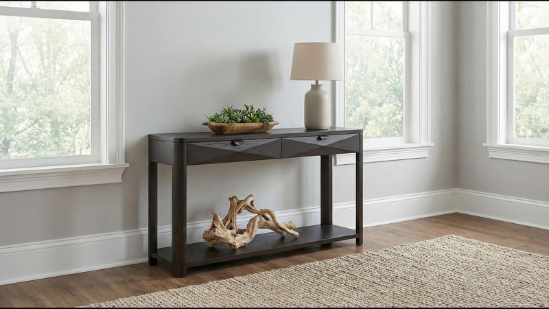 Marcelo Sofa Console Table with 2 Drawers and Shelf Coffee - 736069