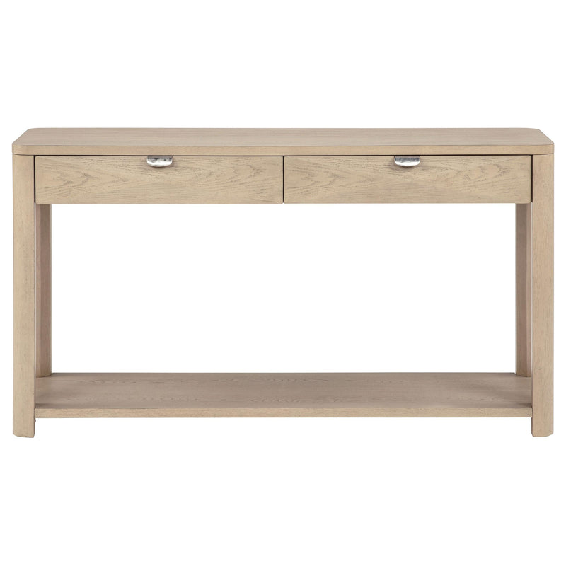 Marcelo Sofa Console Table with 2 Drawers and Shelf Light Elm - 736059