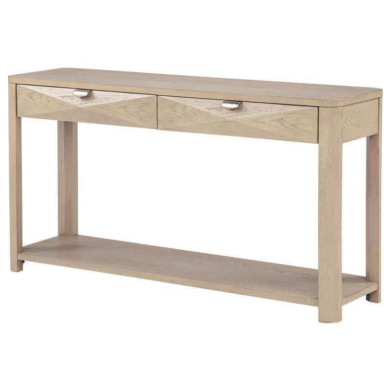 Marcelo Sofa Console Table with 2 Drawers and Shelf Light Elm - 736059