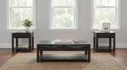 Marcelo Wood Coffee Table with 2 Drawers and Shelf Coffee - 736068