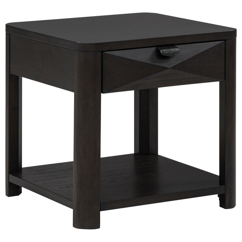 Marcelo Wood End Table with Drawer and Shelf Coffee - 736067