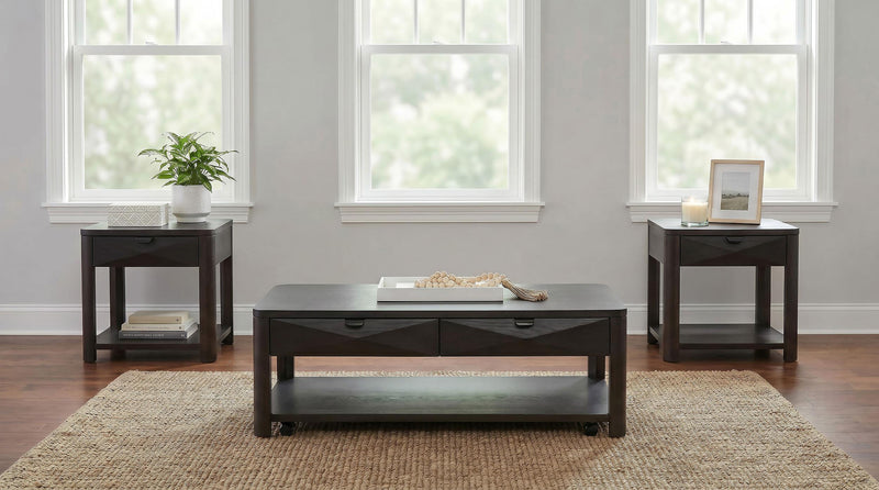 Marcelo Wood End Table with Drawer and Shelf Coffee - 736067