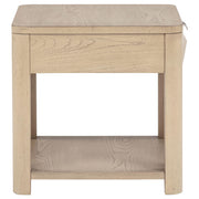 Marcelo Wood End Table with Drawer and Shelf Light Elm - 736057
