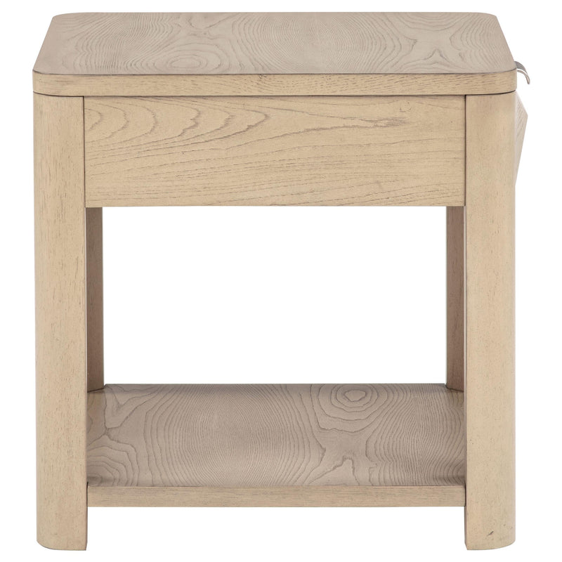 Marcelo Wood End Table with Drawer and Shelf Light Elm - 736057