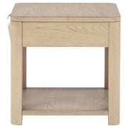 Marcelo Wood End Table with Drawer and Shelf Light Elm - 736057