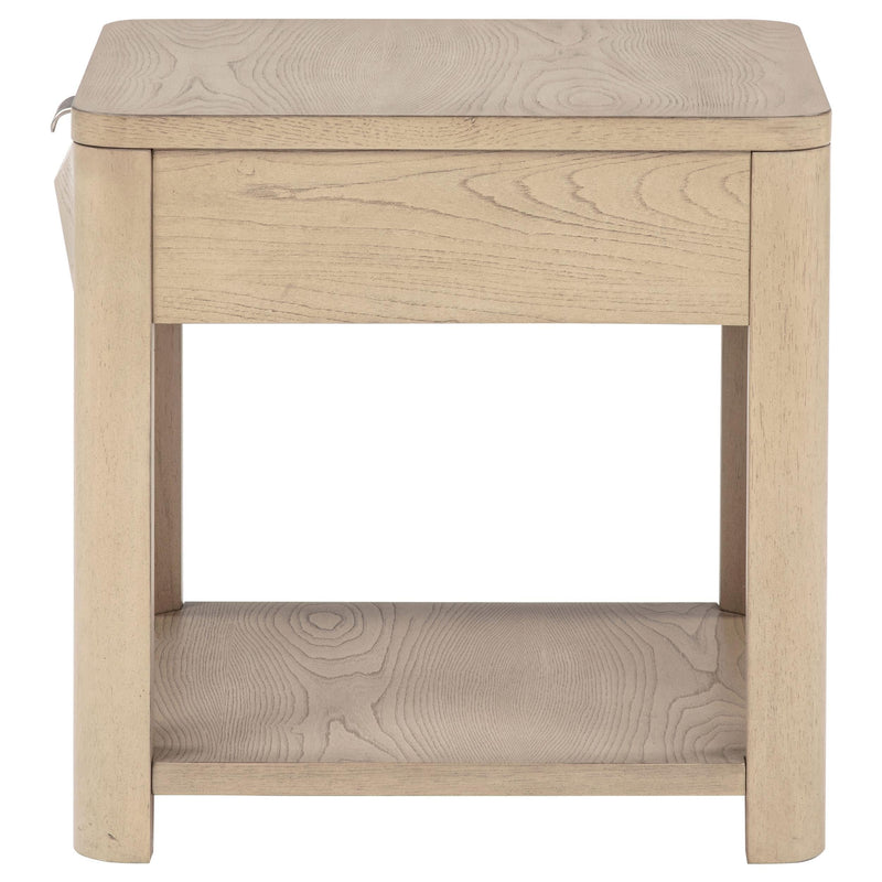 Marcelo Wood End Table with Drawer and Shelf Light Elm - 736057