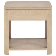 Marcelo Wood End Table with Drawer and Shelf Light Elm - 736057