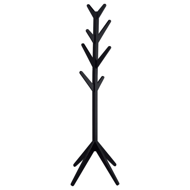 Margaret Solid Wood Coat Rack Clothing Hanger Black - 983272