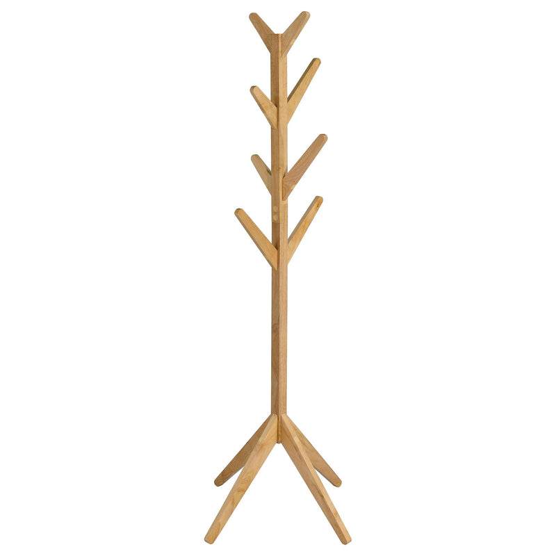 Margaret Solid Wood Coat Rack Clothing Hanger Natural Oak - 983271