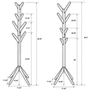 Margaret Solid Wood Coat Rack Clothing Hanger Natural Oak - 983271