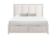 Mariah Beige Queen Bed - MARIAH-BEIGE-QB