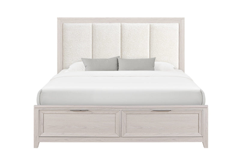 Mariah Beige Queen Bed - MARIAH-BEIGE-QB