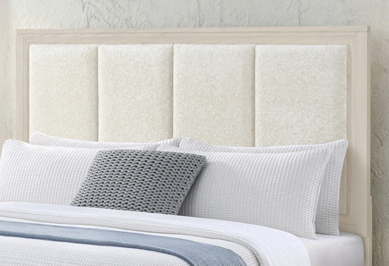 Mariah Beige Queen Bed - MARIAH-BEIGE-QB