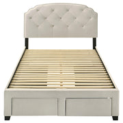 Marianna 4-drawer Upholstered Full Storage Bed Cream - 316011F