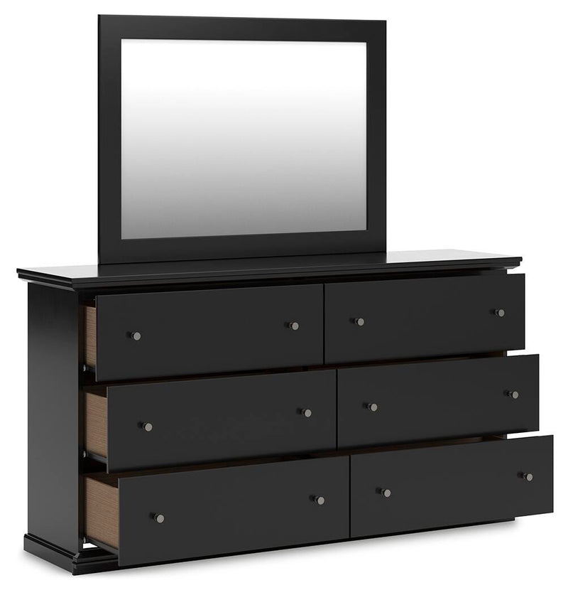 Maribel Black Dresser and Mirror - B138B50