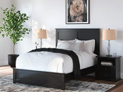 Maribel Black Full Panel Bed, Dresser and Mirror - B138B79