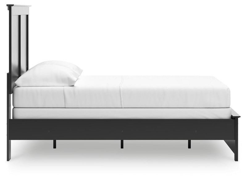 Maribel Black Full Panel Bed with Dresser, Mirror and 2 Nightstands - B138B77