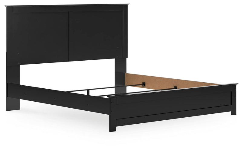 Maribel Black King Panel Bed - B138B57
