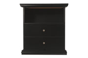 Maribel Black One Drawer Nightstand - DMV FurnitureNightstand