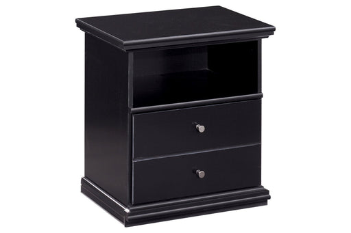 Maribel Black One Drawer Nightstand - DMV FurnitureNightstand