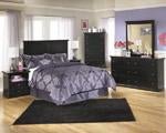 Maribel Black One Drawer Nightstand - DMV FurnitureNightstand