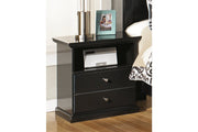 Maribel Black One Drawer Nightstand - DMV FurnitureNightstand