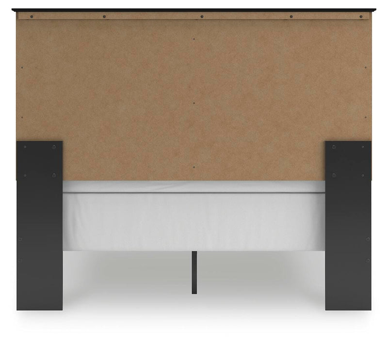 Maribel Black Queen Panel Bed with Dresser, Mirror and Nightstand - B138B73