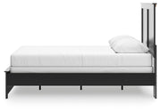 Maribel Black Queen Panel Bed with Dresser, Mirror and Nightstand - B138B73