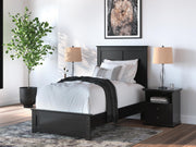 Maribel Black Twin Panel Bed - B138B51