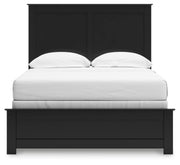Maribel Full Panel Bed and Dresser in Black - PKG021537