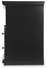 Maribel Full Panel Bed, Dresser, Mirror, Chest and Nightstand in Black - PKG021536