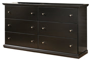 Maribel Full Panel Bed with Dresser and Nightstand in Black from Ashley - DMV Furniture