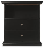 Maribel King Panel Bed with Dresser and Nightstand in Black from Ashley - DMV Furniture