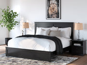 Maribel King Panel Bed with Dresser and Nightstand in Black from Ashley - DMV Furniture