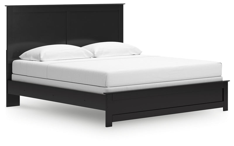 Maribel King Panel Bed with Dresser and Nightstand in Black from Ashley - DMV Furniture