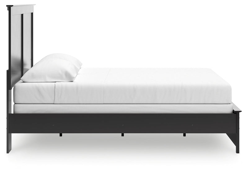 Maribel King Panel Bed with Dresser and Nightstand in Black from Ashley - DMV Furniture