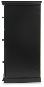 Maribel Twin Panel Bed and Dresser in Black - PKG021529