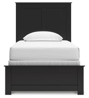 Maribel Twin Panel Bed with Dresser and Nightstand in Black from Ashley - DMV Furniture