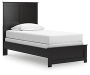 Maribel Twin Panel Bed with Dresser and Nightstand in Black from Ashley - DMV Furniture