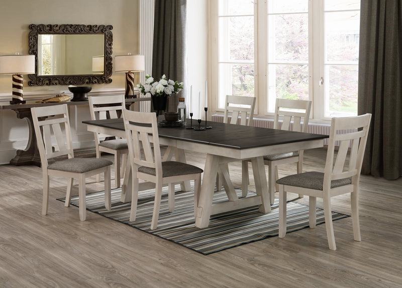 Maribelle Chalk/Gray Extendable Dining Set - DMV FurnitureDining Room Set