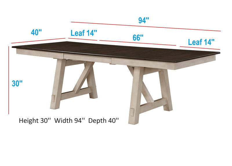 Maribelle Chalk/Gray Extendable Dining Set - DMV FurnitureDining Room Set