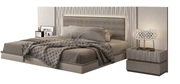 Marina Taupe Bed Queen - DMV Furniture