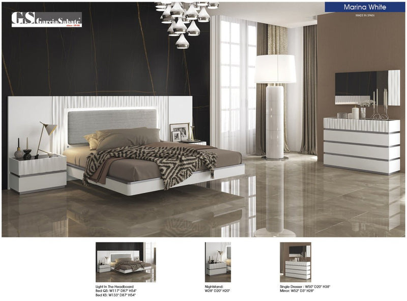 Marina White Bedroom Set - DMV FurnitureBedroom Set